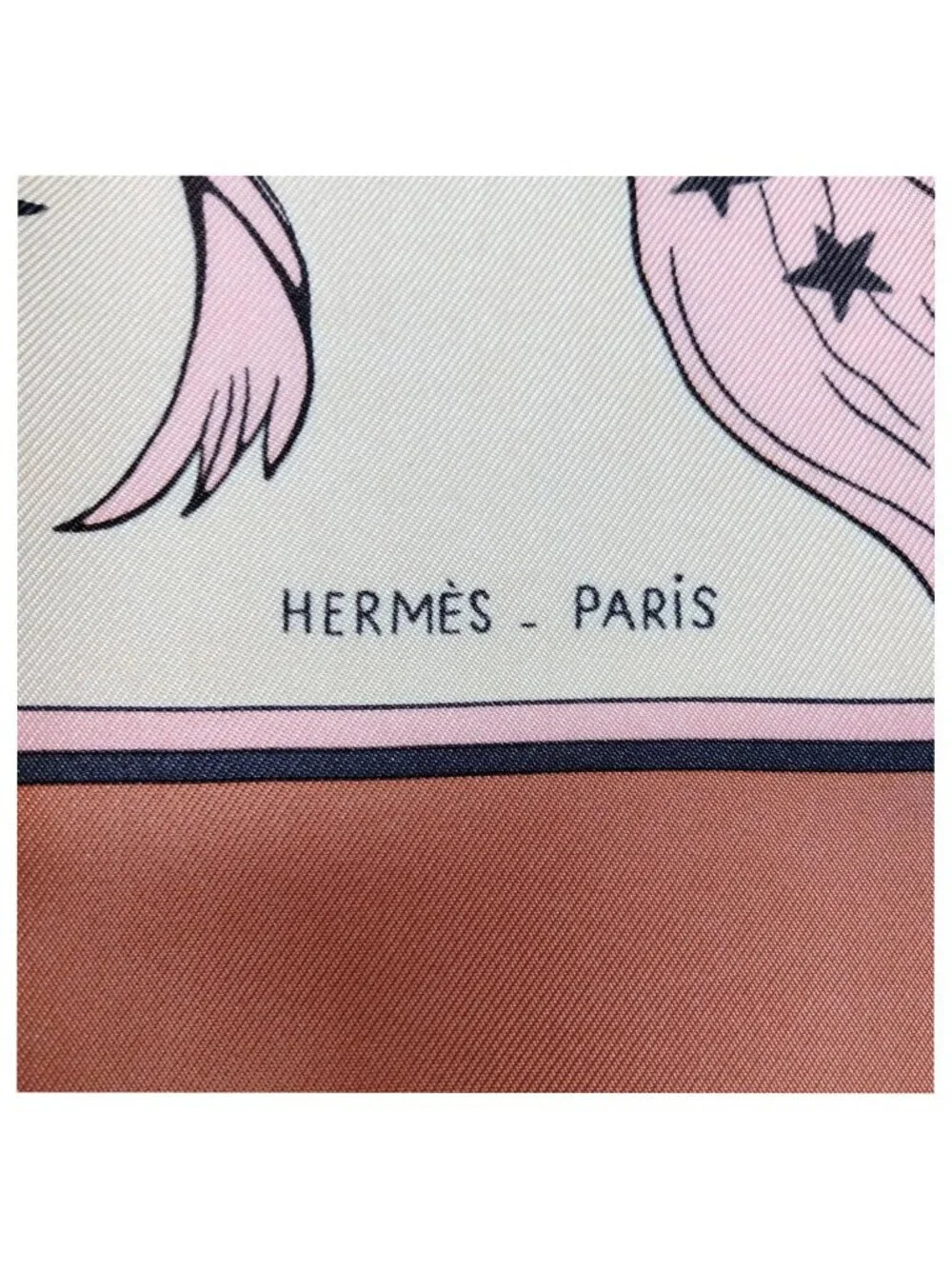 Authentic Hermès Paris Silk Scarf 90 Zodiac Celestial Constellation Orange